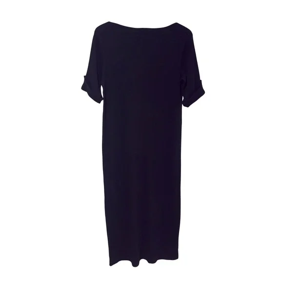 Lauren Ralph Lauren Ribbed Midi Dress Black Size‎ L - Picture 4 of 6